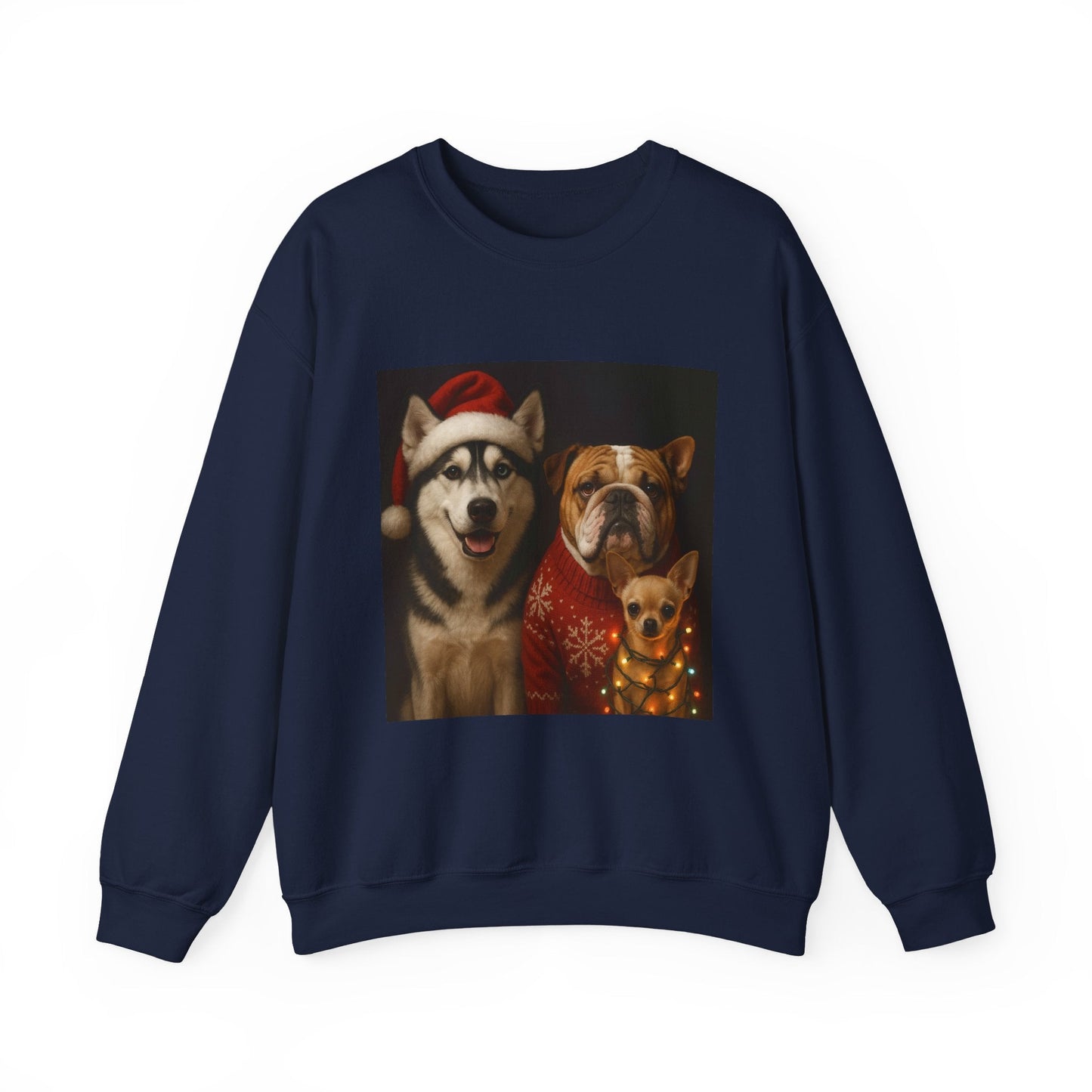 Festive Dog Sweatshirt Printify