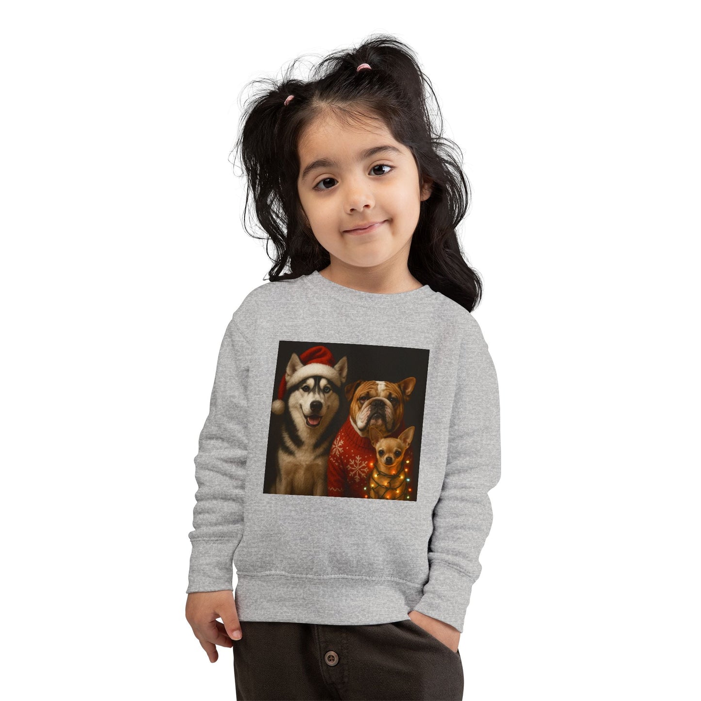 Festive Pet-Themed Toddler Sweatshirt Printify