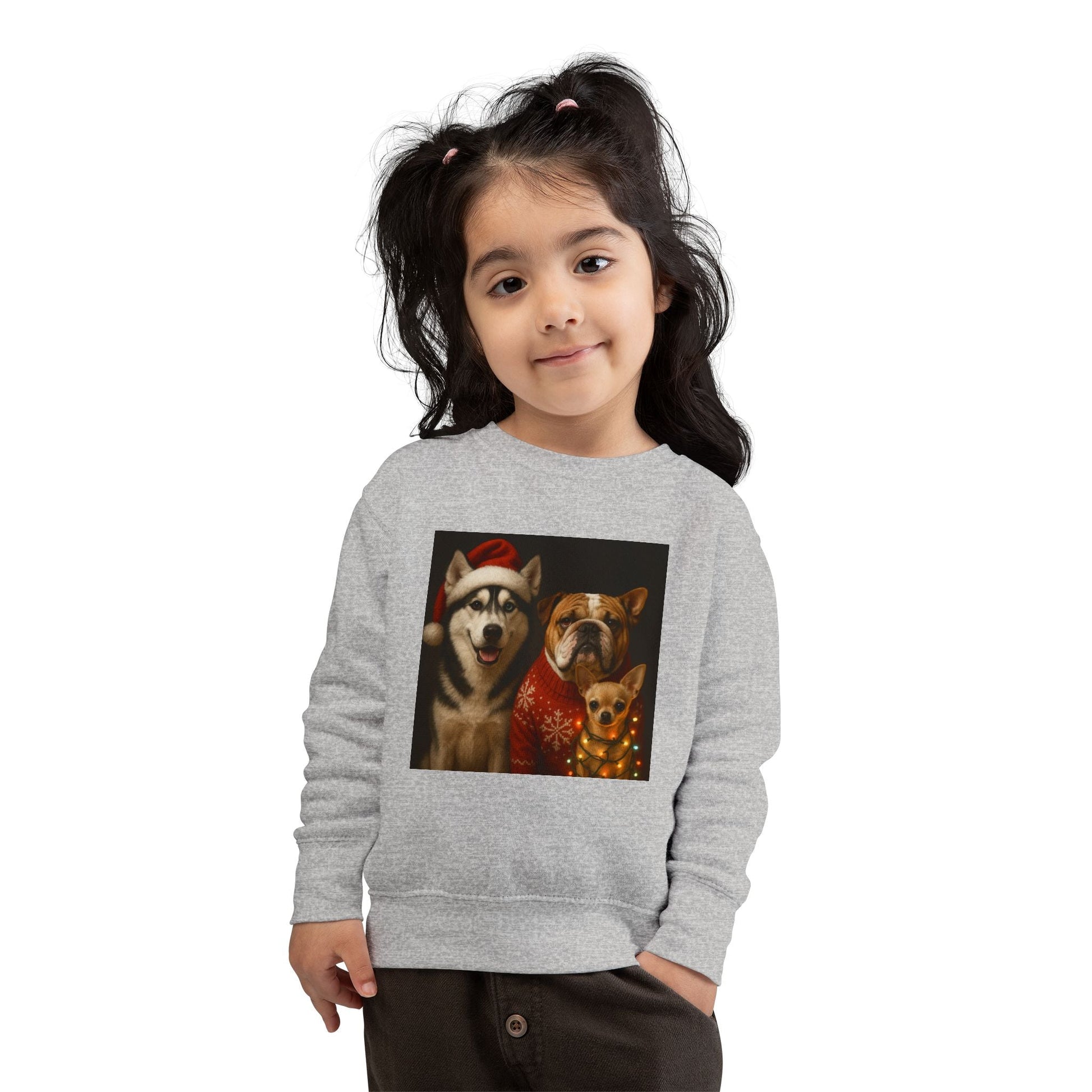Festive Pet-Themed Toddler Sweatshirt Printify