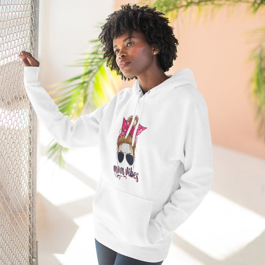 Mom Vibes Fleece Hoodie Printify