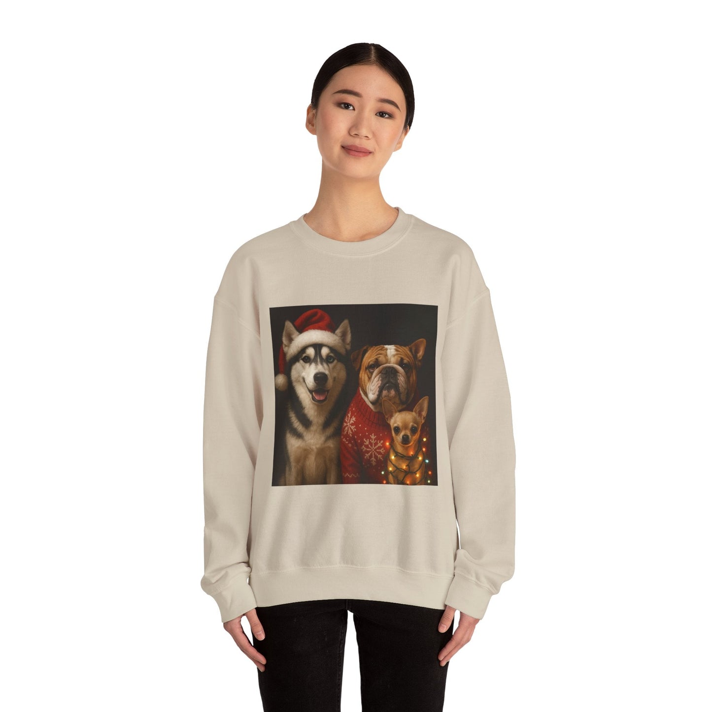 Festive Dog Sweatshirt Printify