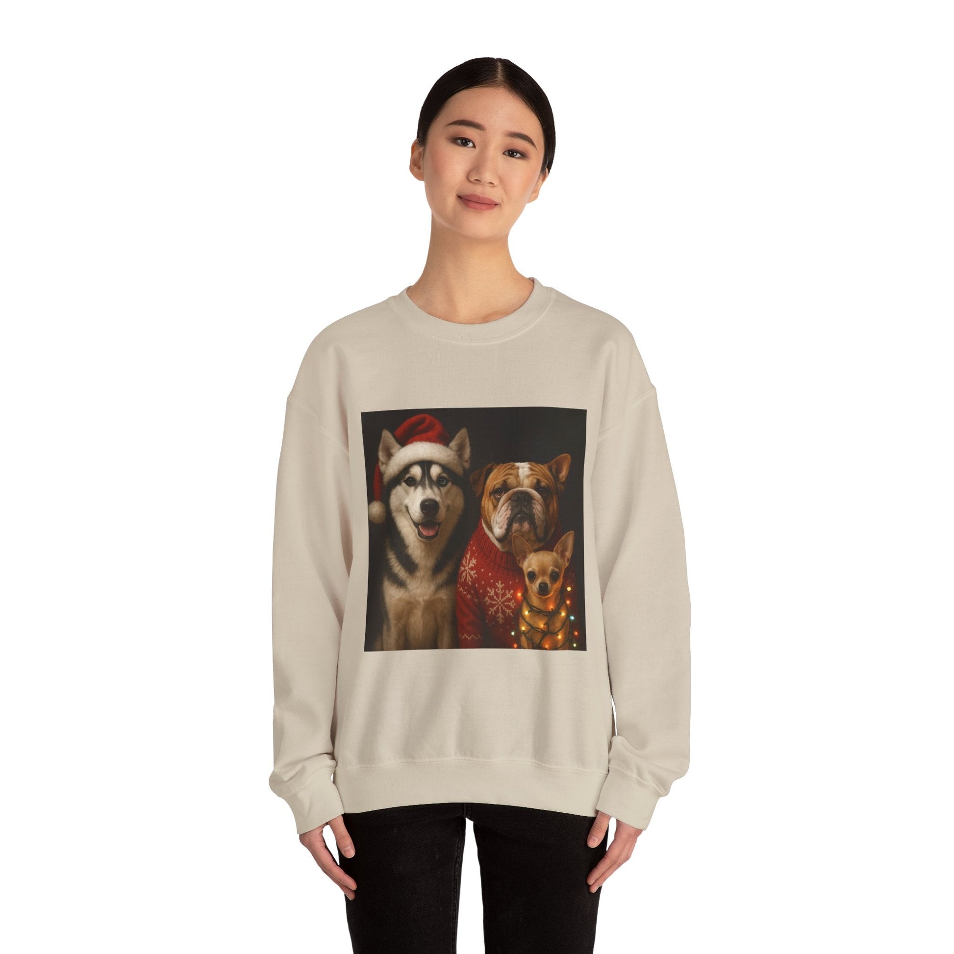 Festive Dog Sweatshirt Printify