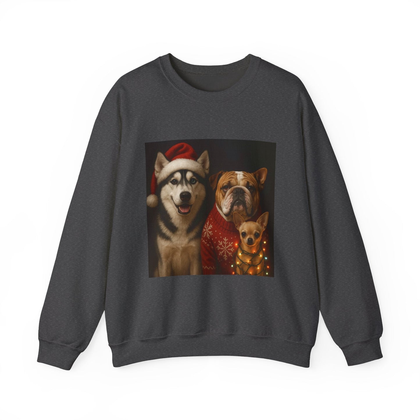 Festive Dog Sweatshirt Printify