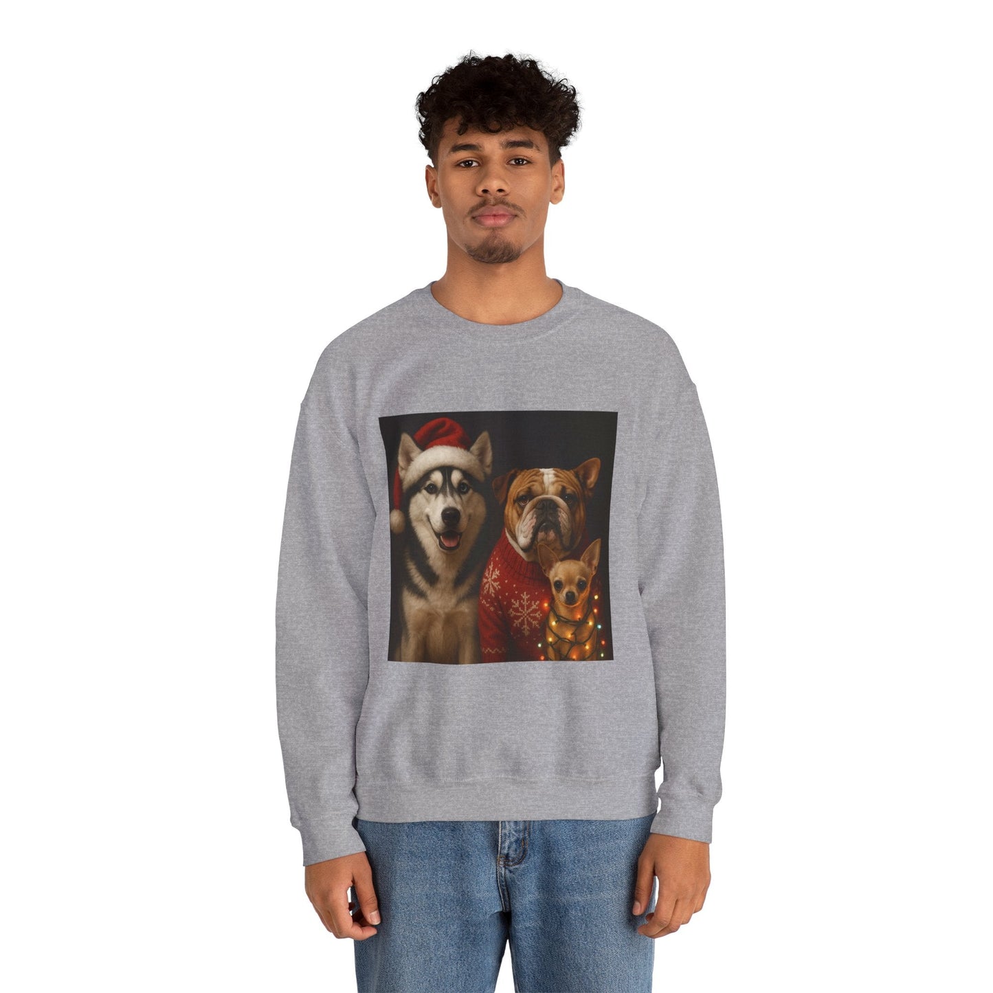 Festive Dog Sweatshirt Printify