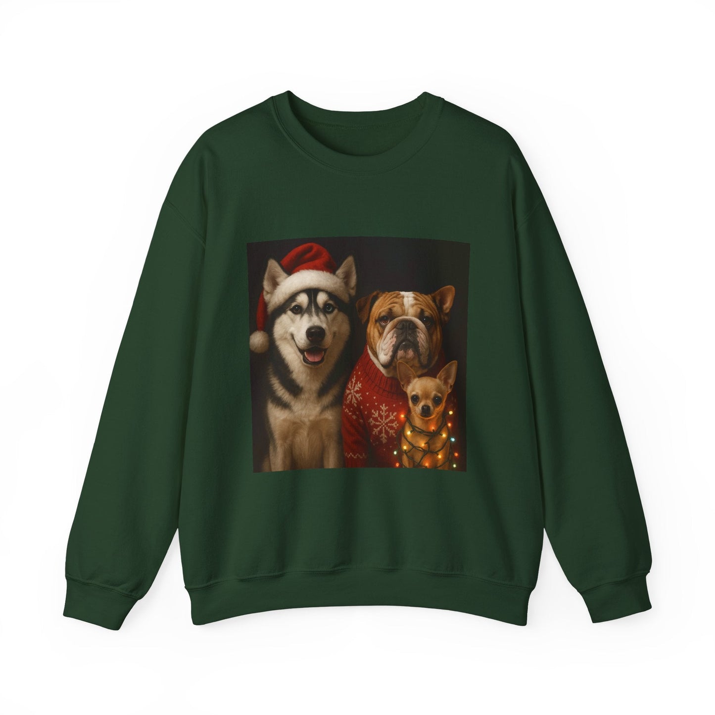 Festive Dog Sweatshirt Printify