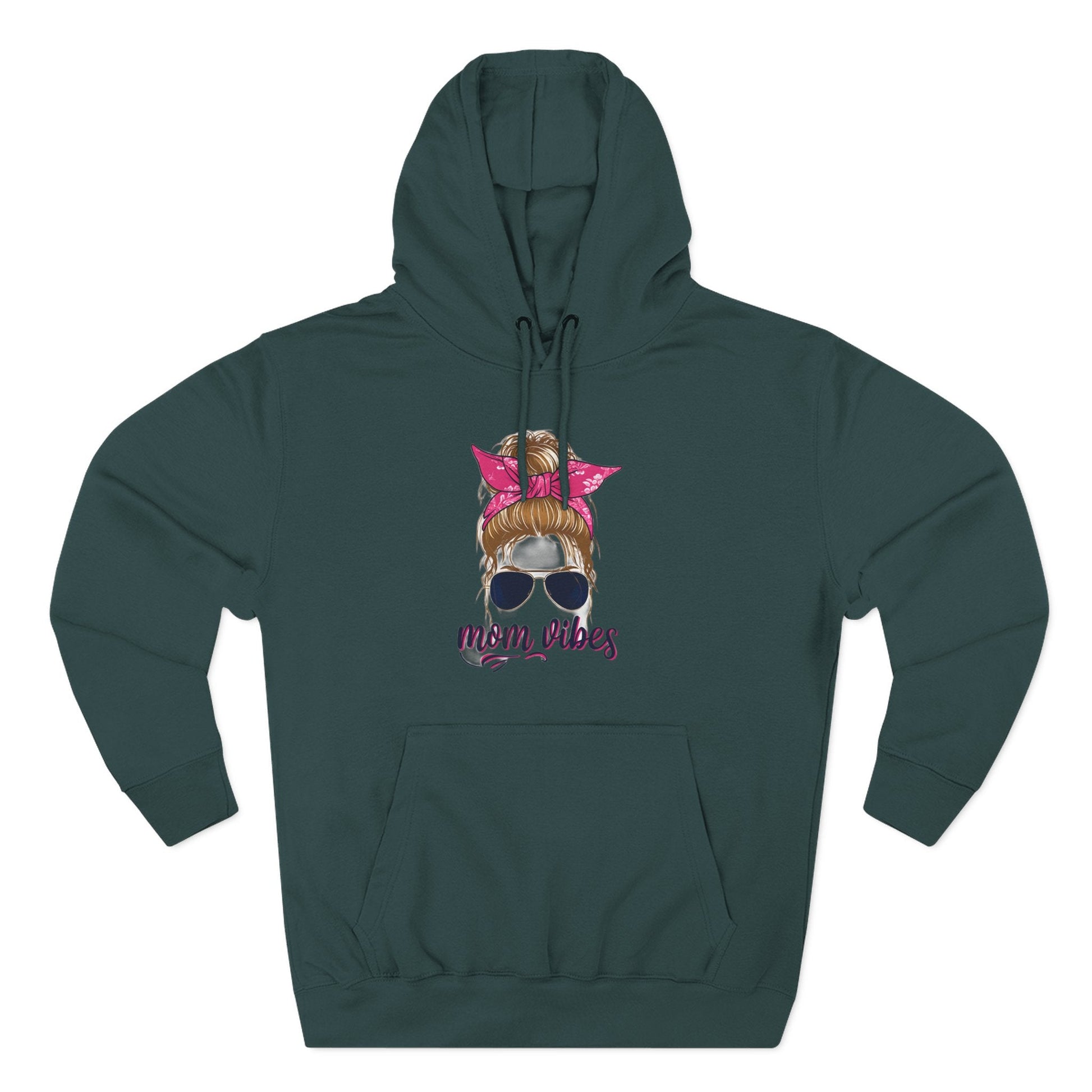 Mom Vibes Fleece Hoodie Printify