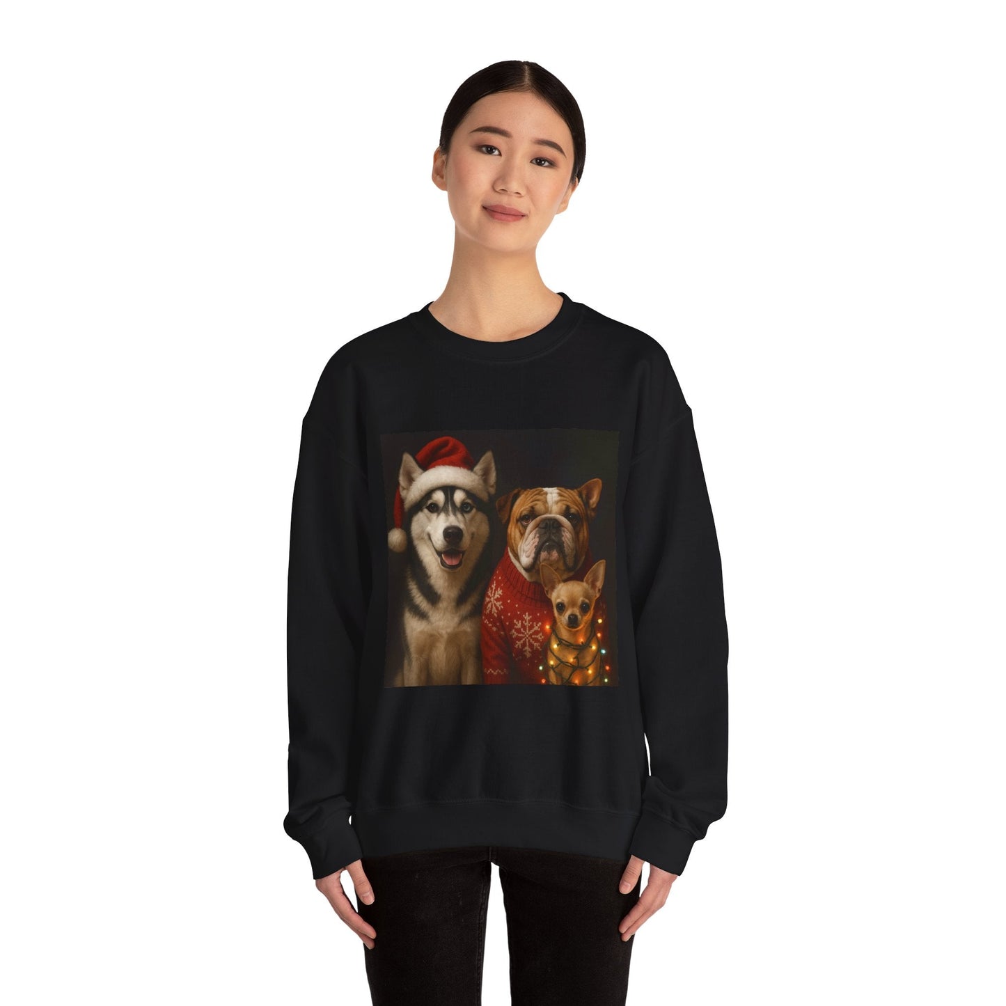 Festive Dog Sweatshirt Printify