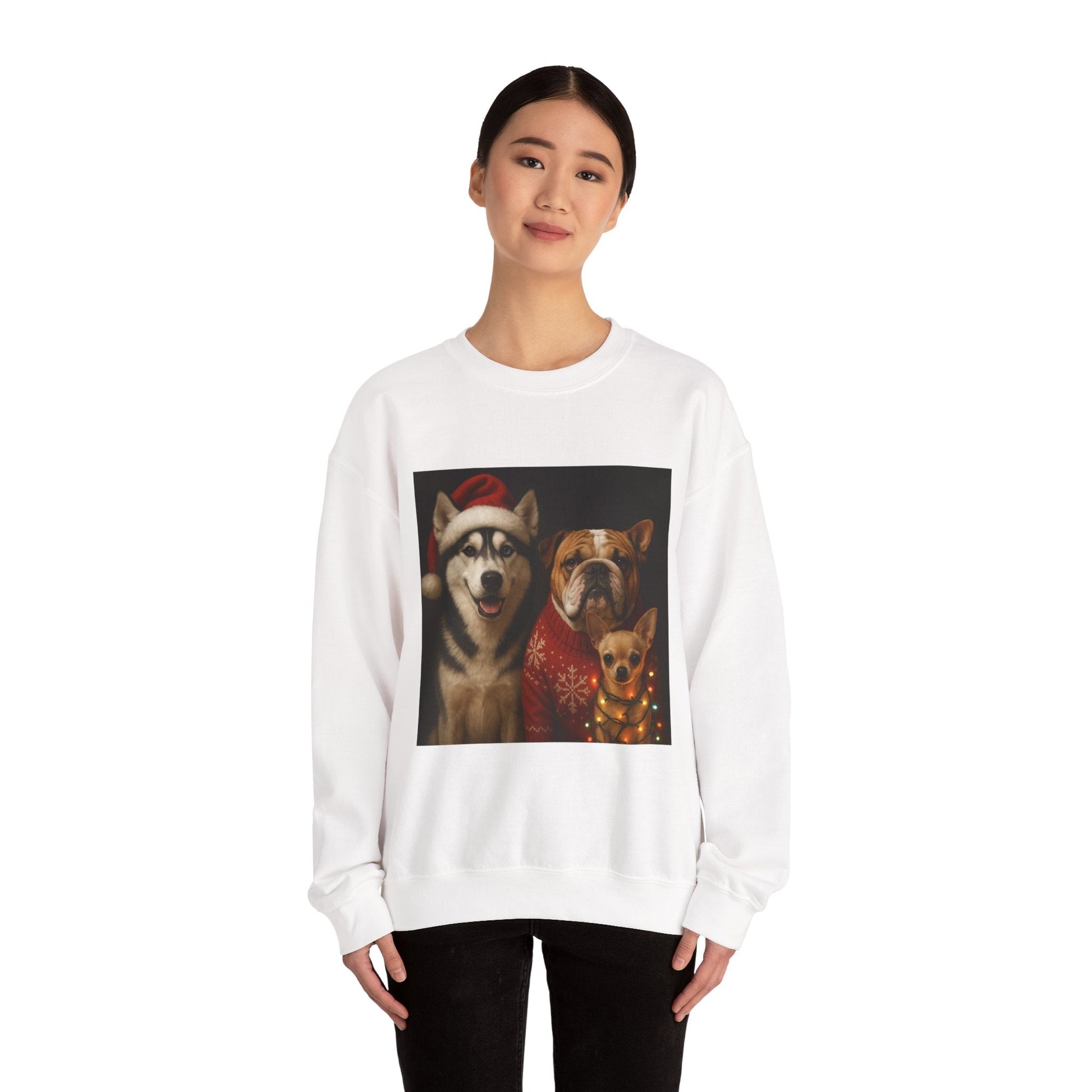Festive Dog Sweatshirt Printify