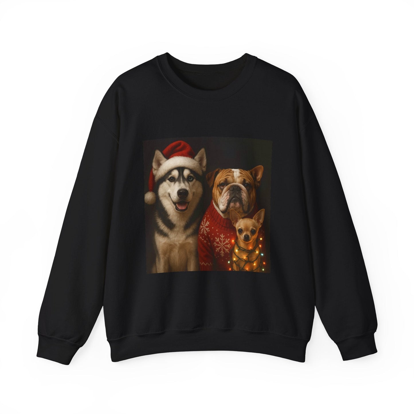 Festive Dog Sweatshirt Printify