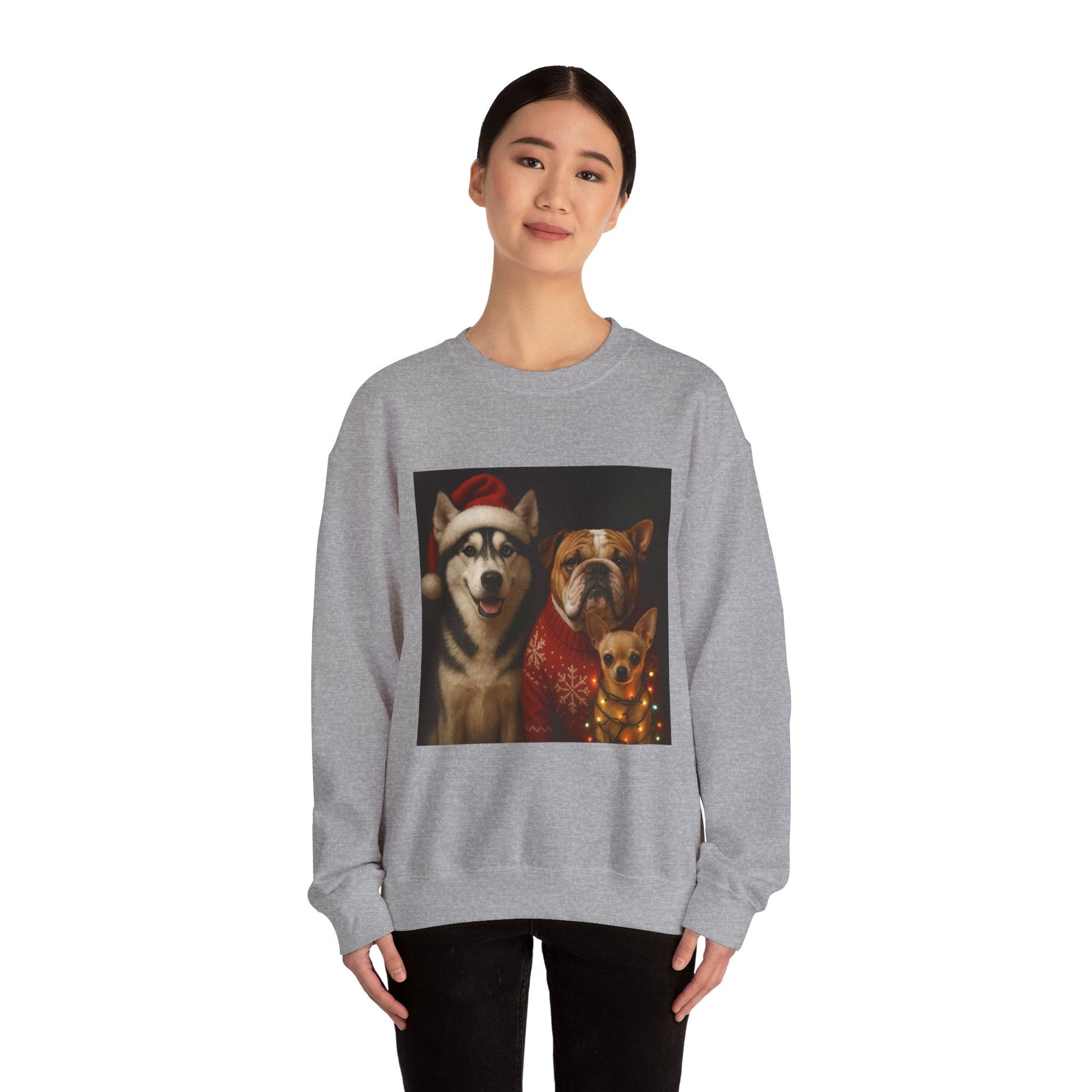 Festive Dog Sweatshirt Printify