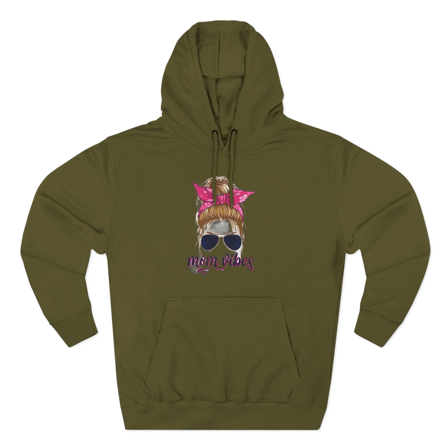 Mom Vibes Fleece Hoodie Printify