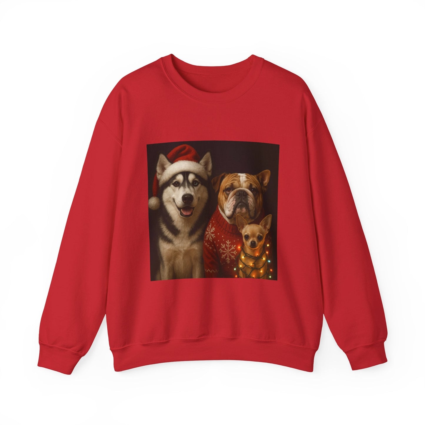 Festive Dog Sweatshirt Printify