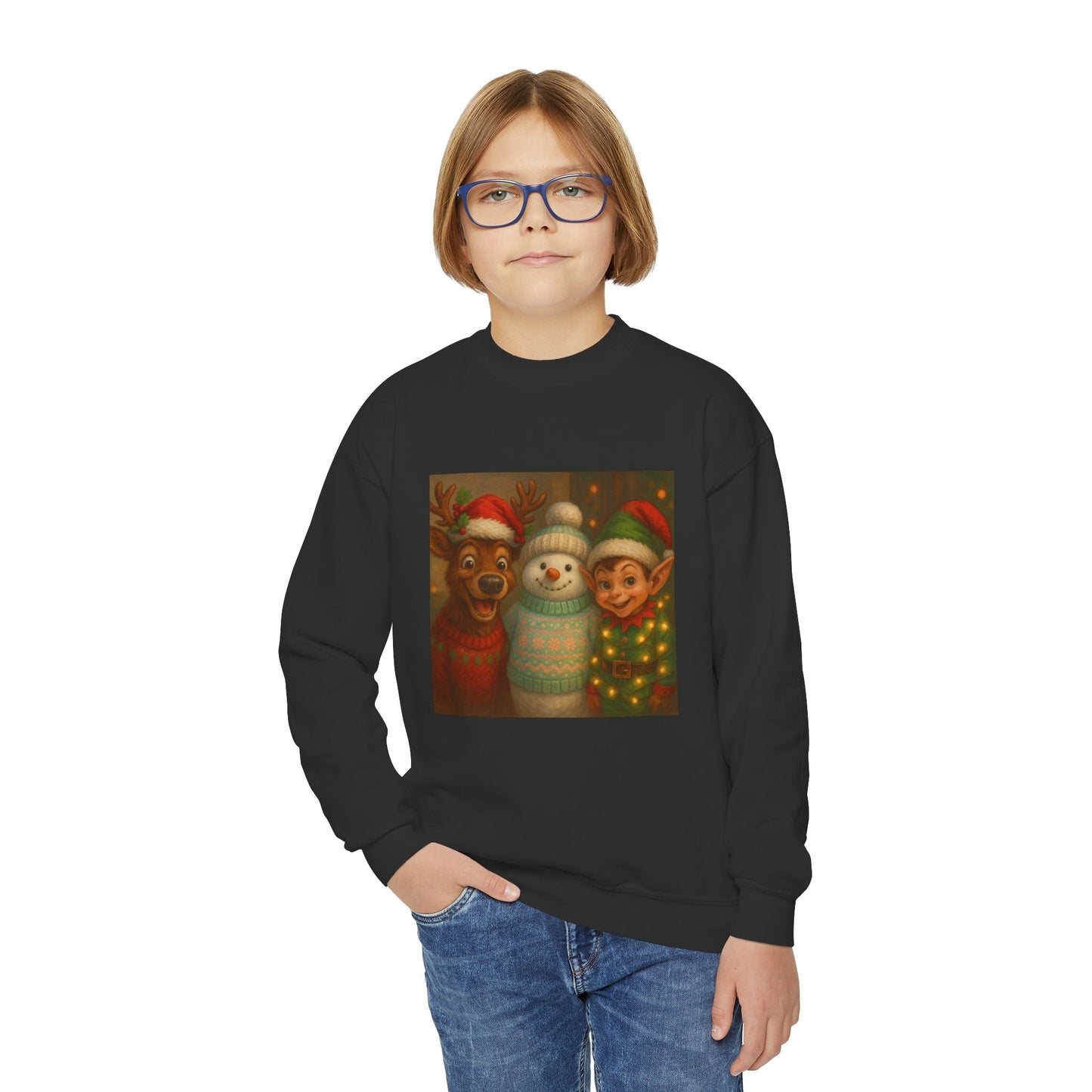 Fun Youth Christmas Sweatshirt Printify