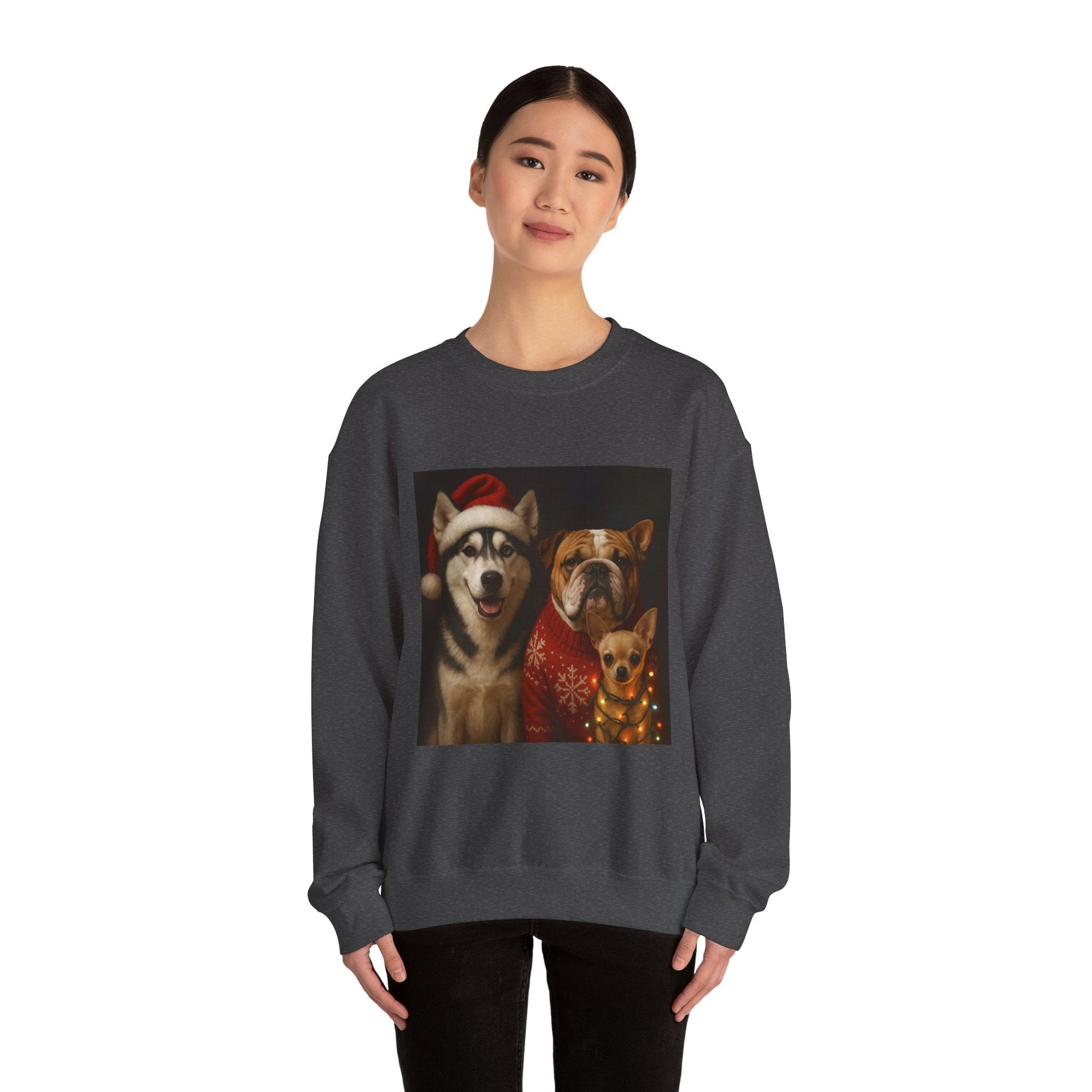 Festive Dog Sweatshirt Printify