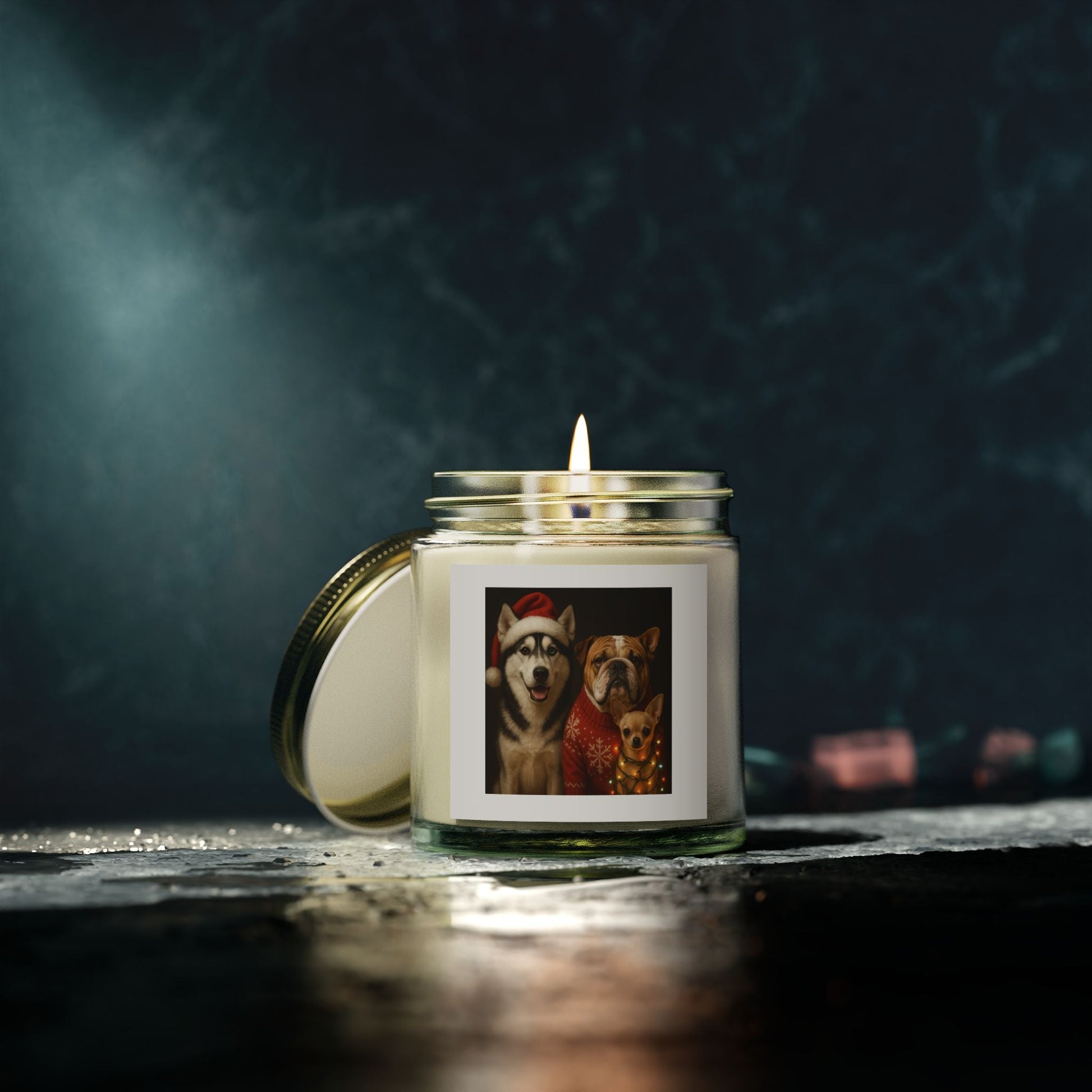 Festive Dog-Themed Scented Candles Printify