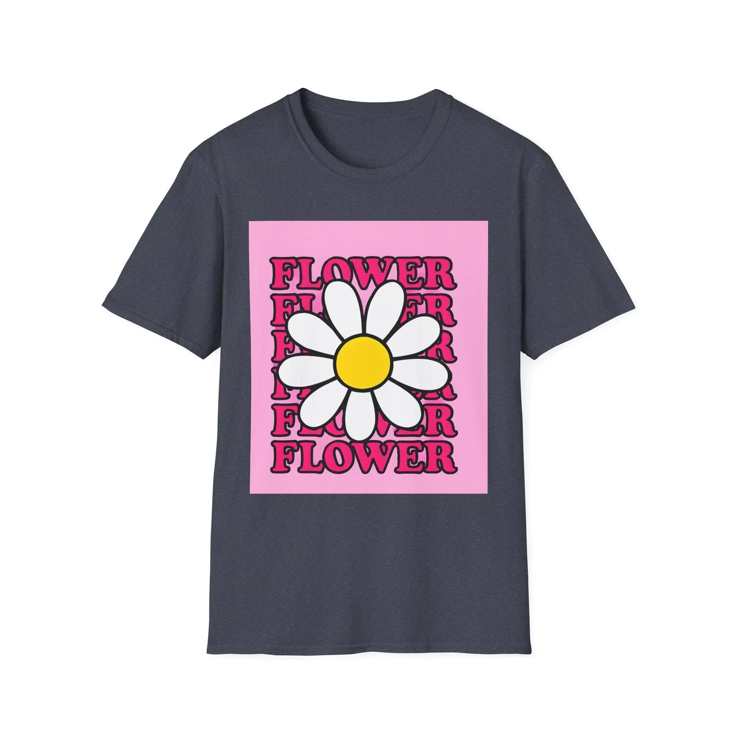 Pink Floral T-Shirt Printify