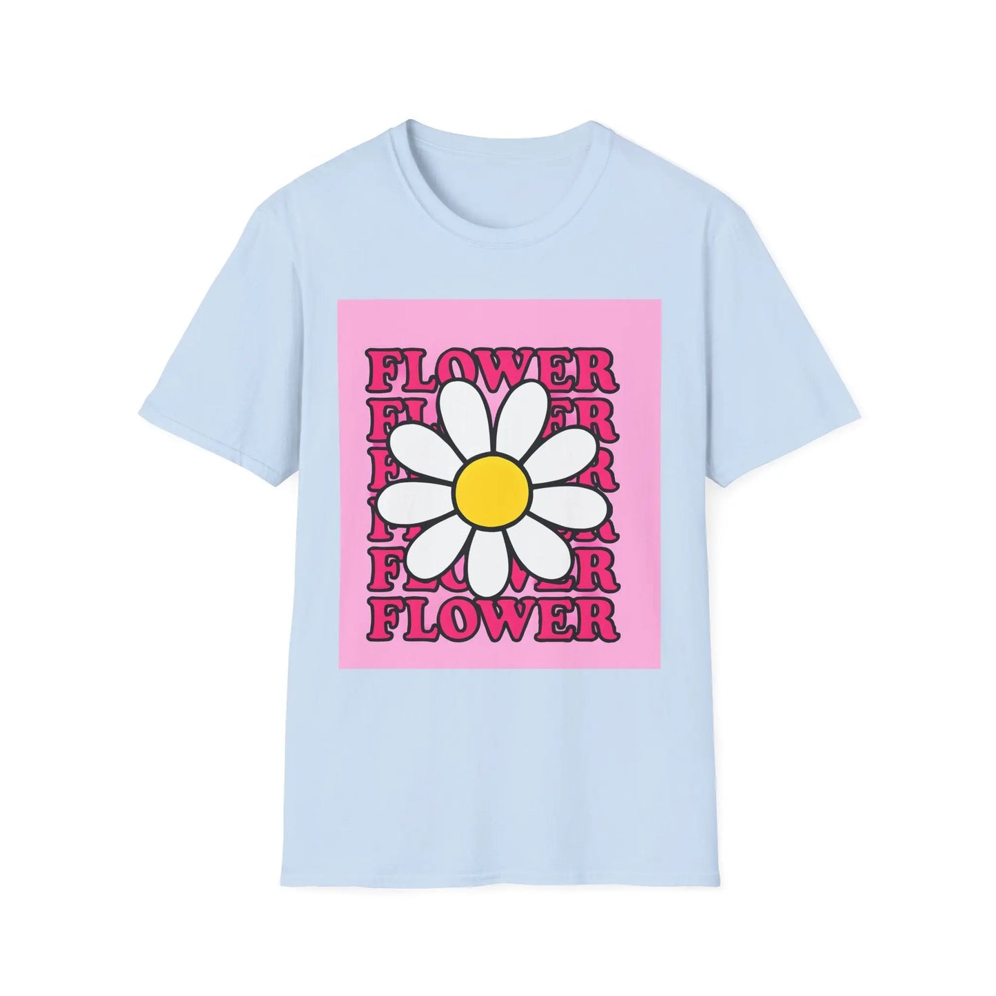Pink Floral T-Shirt Printify