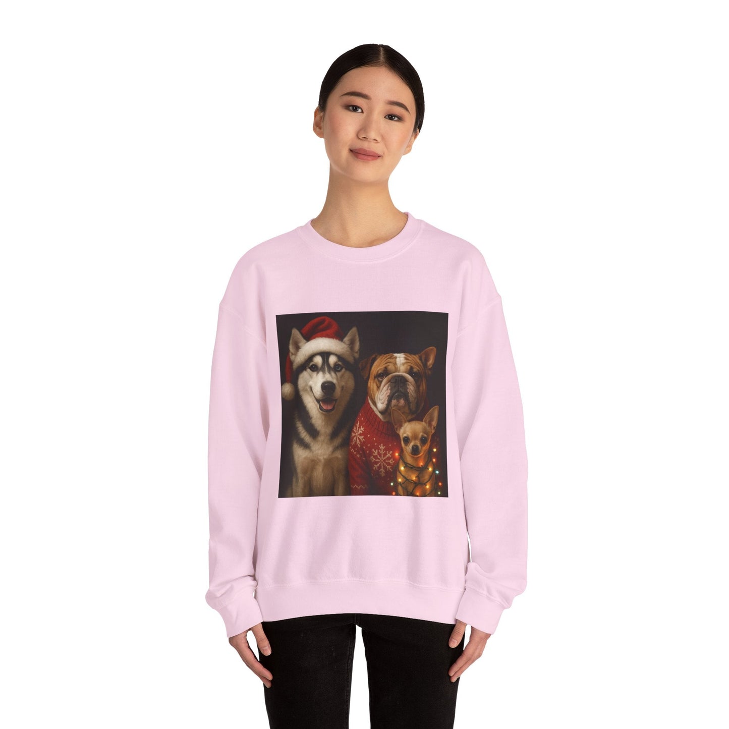 Festive Dog Sweatshirt Printify