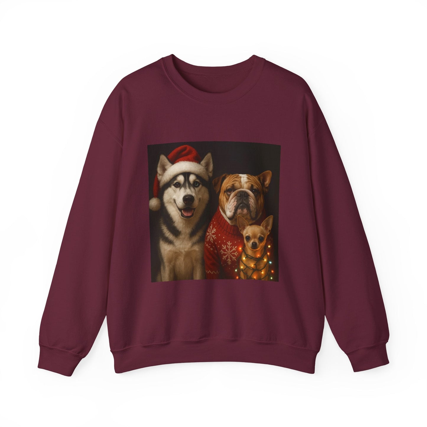 Festive Dog Sweatshirt Printify