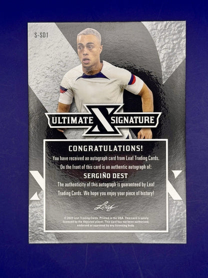 2022 Leaf Ultimate Signature USA Sergino Dest Auto /8