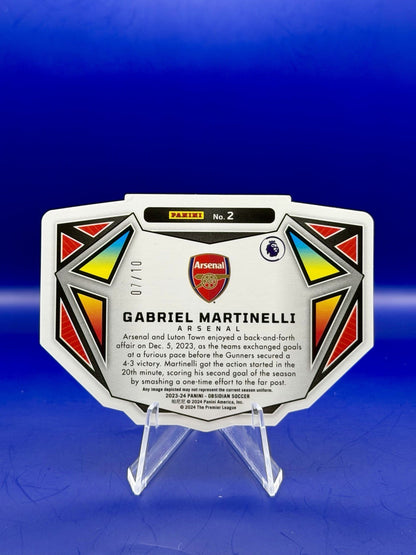2023-24 Panini Obsidian Gabriel Martinelli Arsenal Vitreous Red Etch /10
