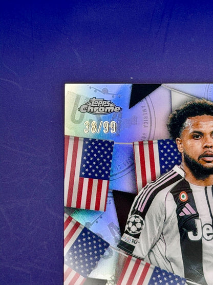 2025.26 Topps Chrome UCC Global Attractions Weston Mckennie (Case Hit) Auto /99