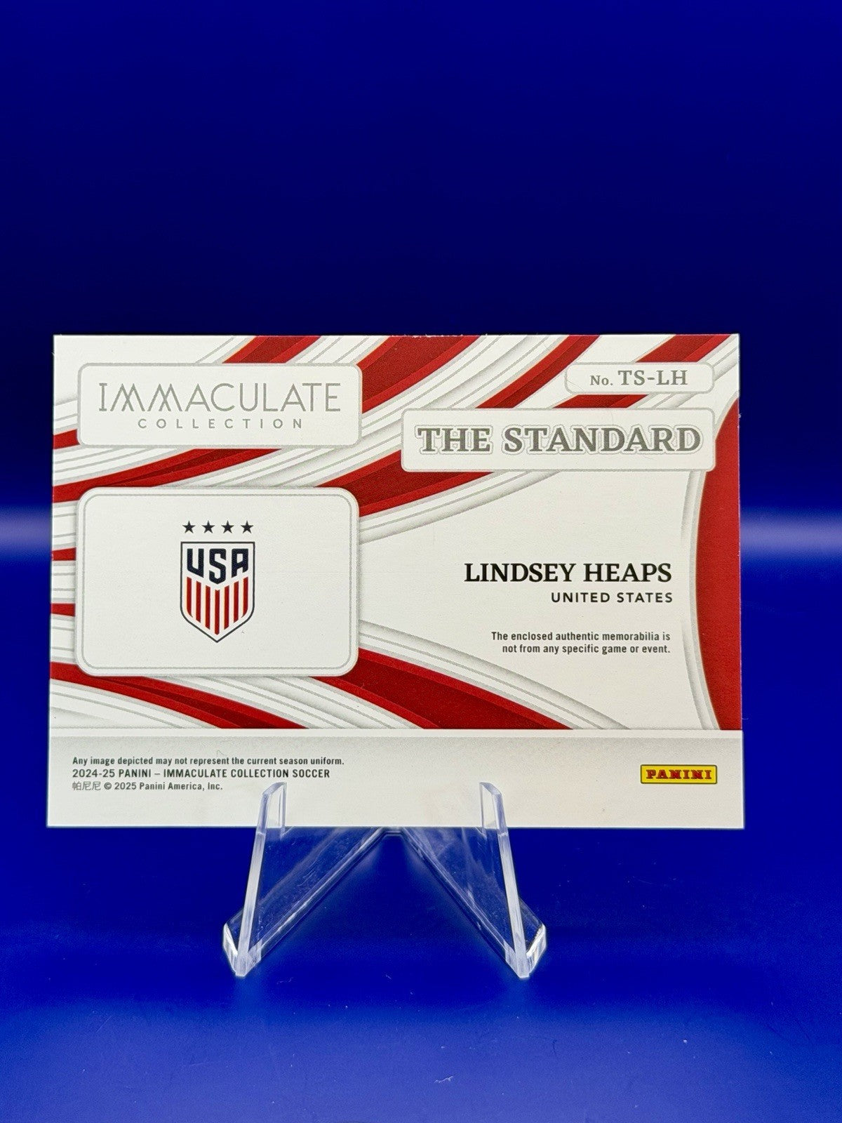 2024-25 Panini Immaculate Collection The Standard Lindsey Heaps USA Patch /49