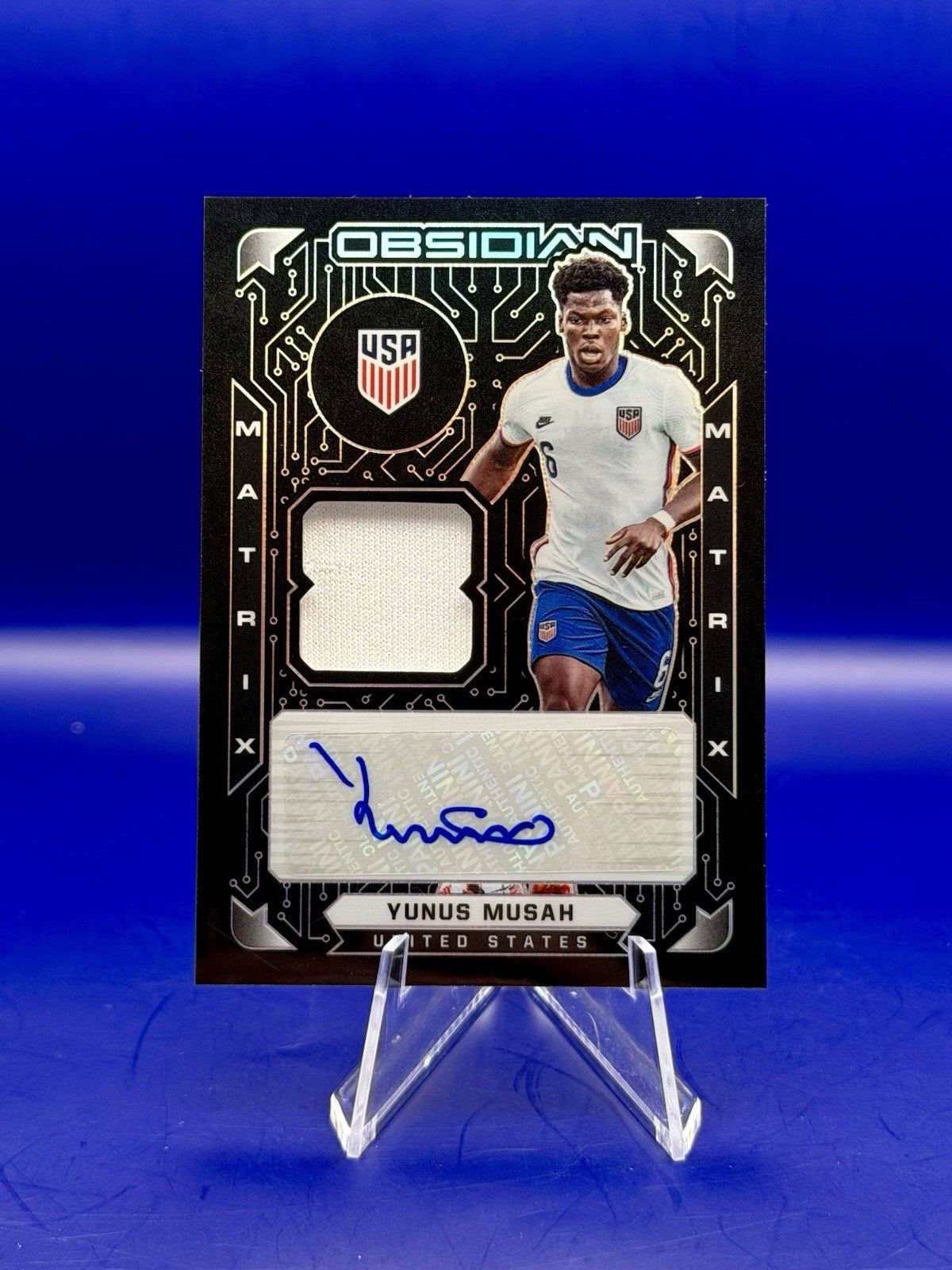 2021/22 Panini Obsidian Yunus Musah USA Patch Auto /149