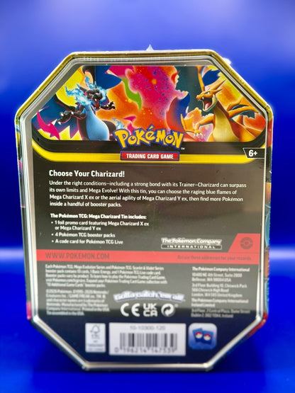 Pokemon Tcg Mega Evolution Ascended Heroes Mega Charizard Y EX Tin - New Sealed