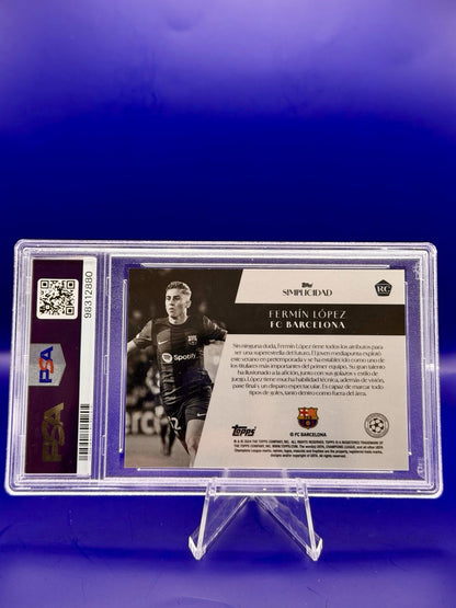 2023-24 Topps UCC Simplified Fermin Lopez FC Barcelona Rookie 03/10 PSA 9