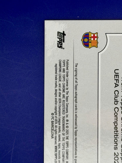 2024/25 Topps Chrome UCC Barcelona Gavi Gold Sapphire Auto /50