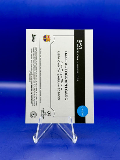2024/25 Topps Chrome UCC Barcelona Gavi Gold Refractor Auto /50
