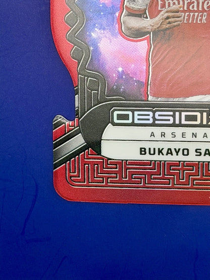 2023-24 Panini Obsidian Bukayo Saka Arsenal Red Supernova Book End 1/10