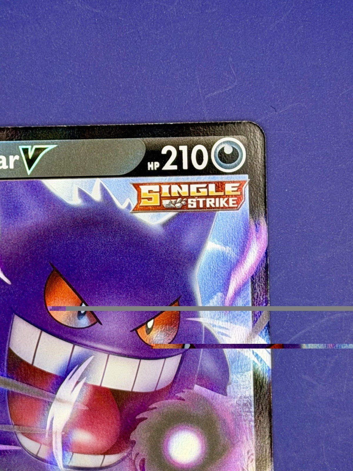 Pokemon Card Gengar v 156/264 Fusion Strike Half Art Holo Ultra Rare NM