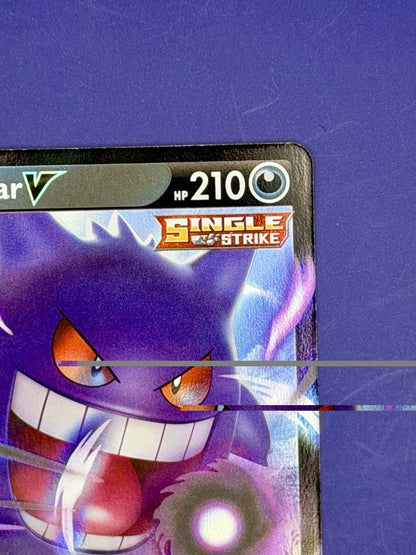 Pokemon Card Gengar v 156/264 Fusion Strike Half Art Holo Ultra Rare NM