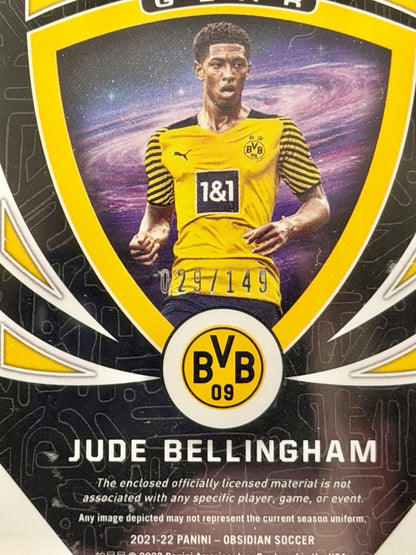 2021-22 Obsidian Jude Bellingham Galaxy Gear Memorabilia /149 Dortmund PSA 10