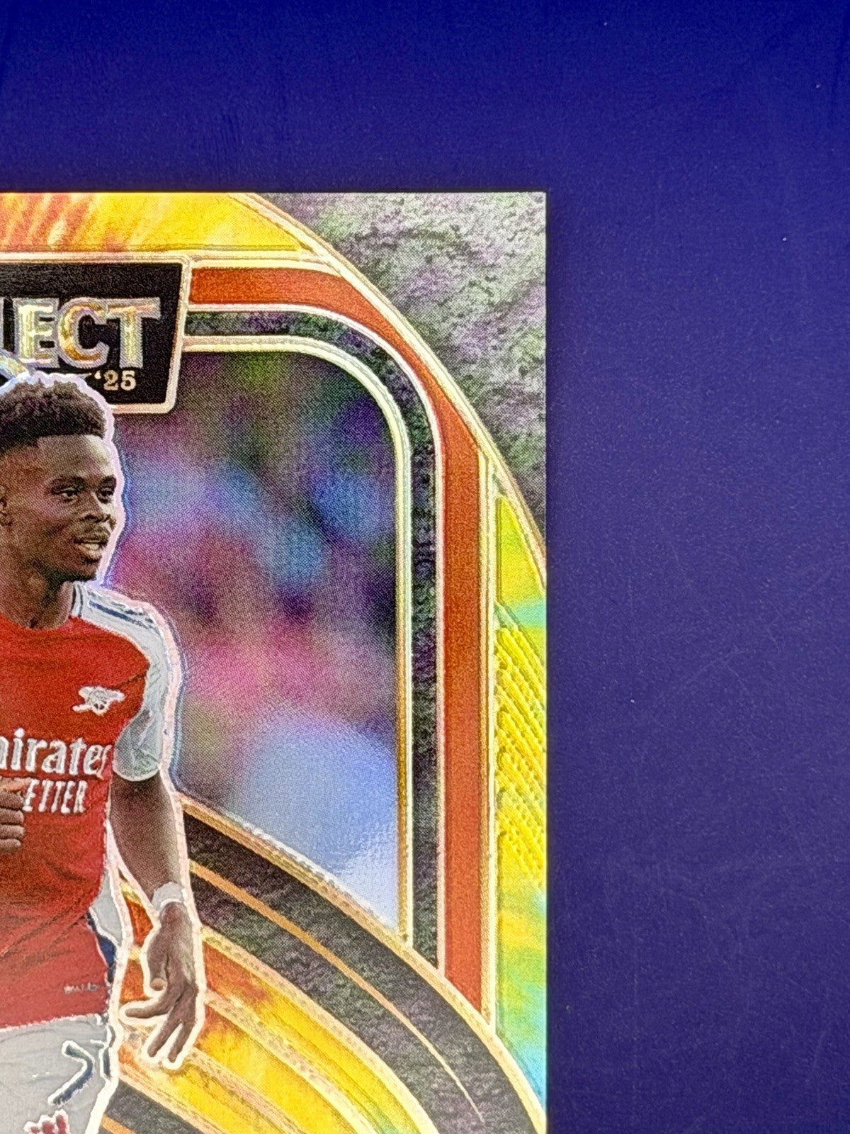 2024-25 Panini Select Mezzanine Bukayo Saka Arsenal Rainbow Book End 25/25