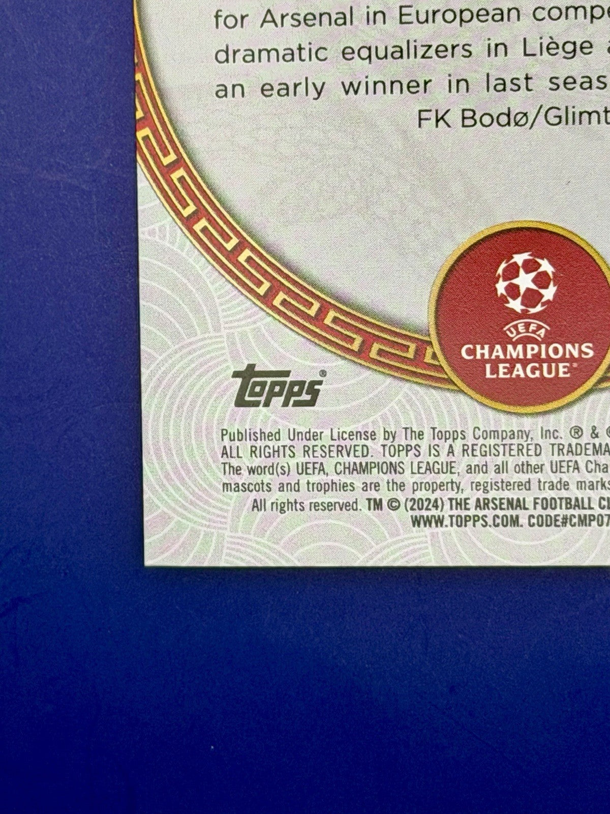 2024 Topps UCC Year Of The Dragon Bukayo Saka Arsenal Purple Parallel/15