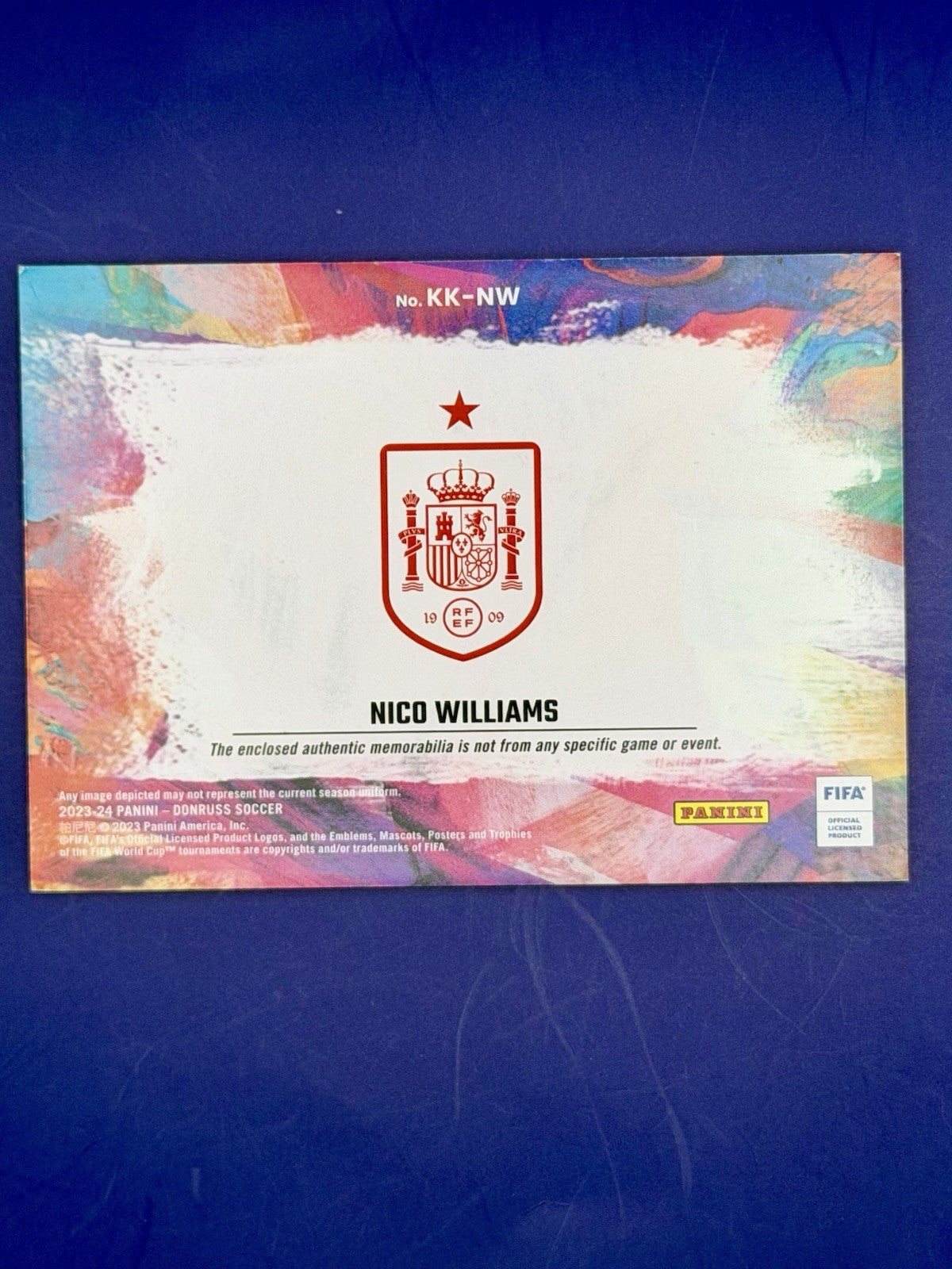 2023/24 Panini Donruss Kit Kings Nico Williams Patch /10
