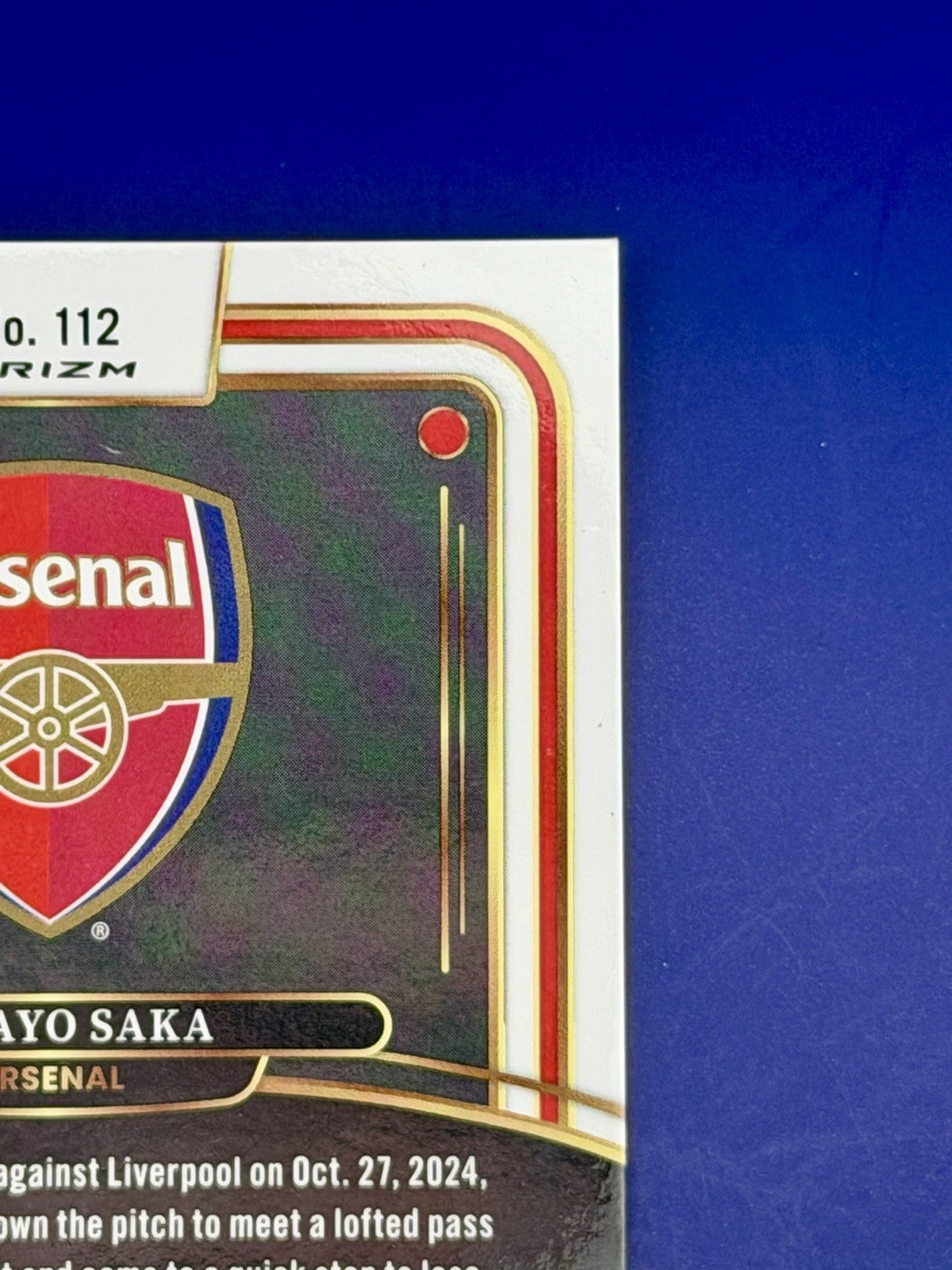 2024-25 Panini Select Mezzanine Bukayo Saka Arsenal Rainbow Book End 25/25