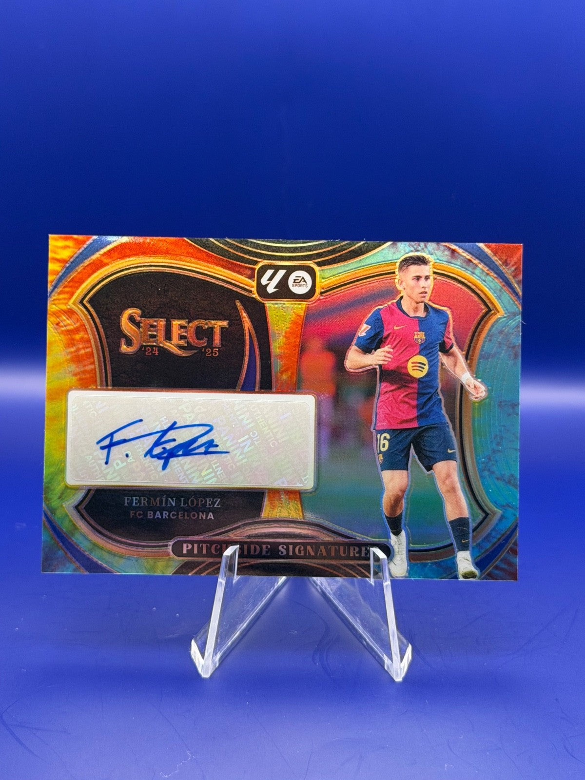 FERMIN LOPEZ 2024-25 PANINI SELECT LA LIGA PITCHSIDE TIE-DYE PRIZM AUTO 12/25