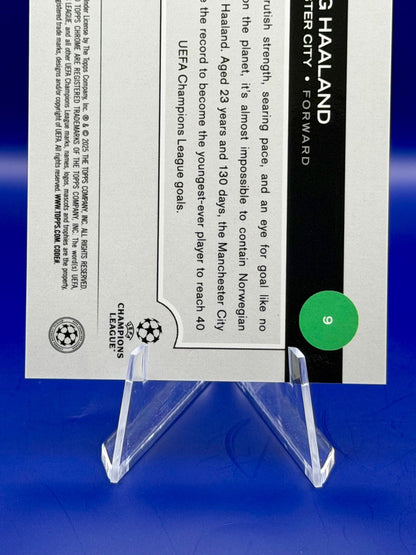 Topps Chrome 2022 Champions League Erling Haaland Soccer Card /25