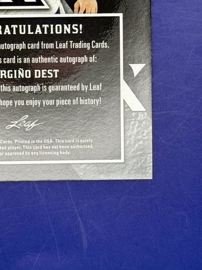 2022 Leaf Ultimate Signature USA Sergino Dest Auto /8