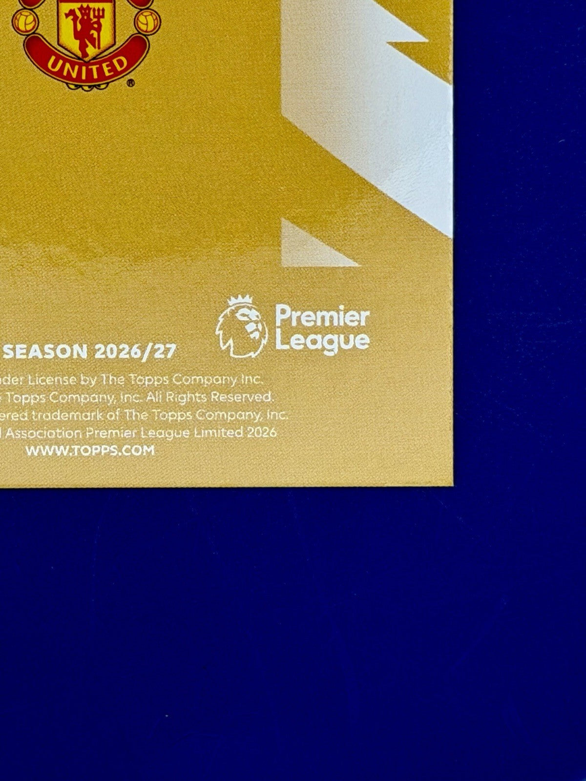 Topps Premier League 2026/27 JJ Gabriel Manchester United Rookie Gold lion