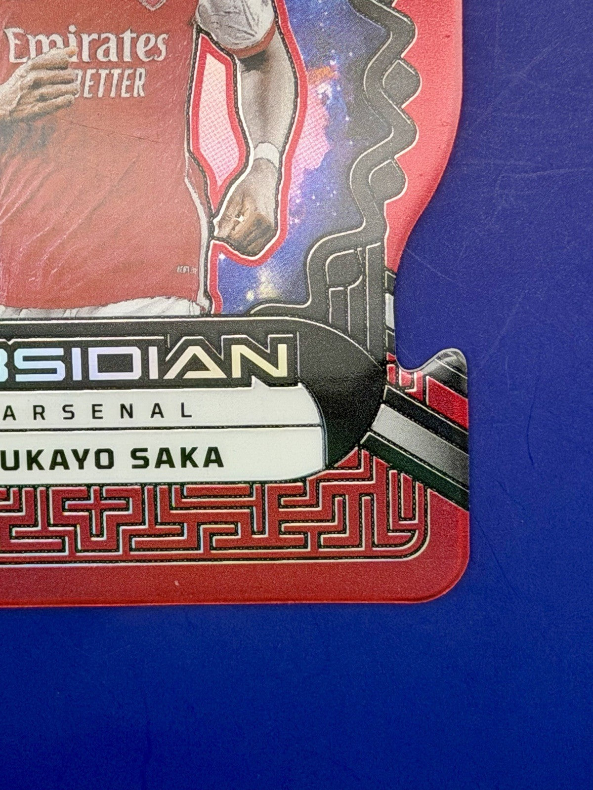 2023-24 Panini Obsidian Bukayo Saka Arsenal Red Supernova Book End 1/10