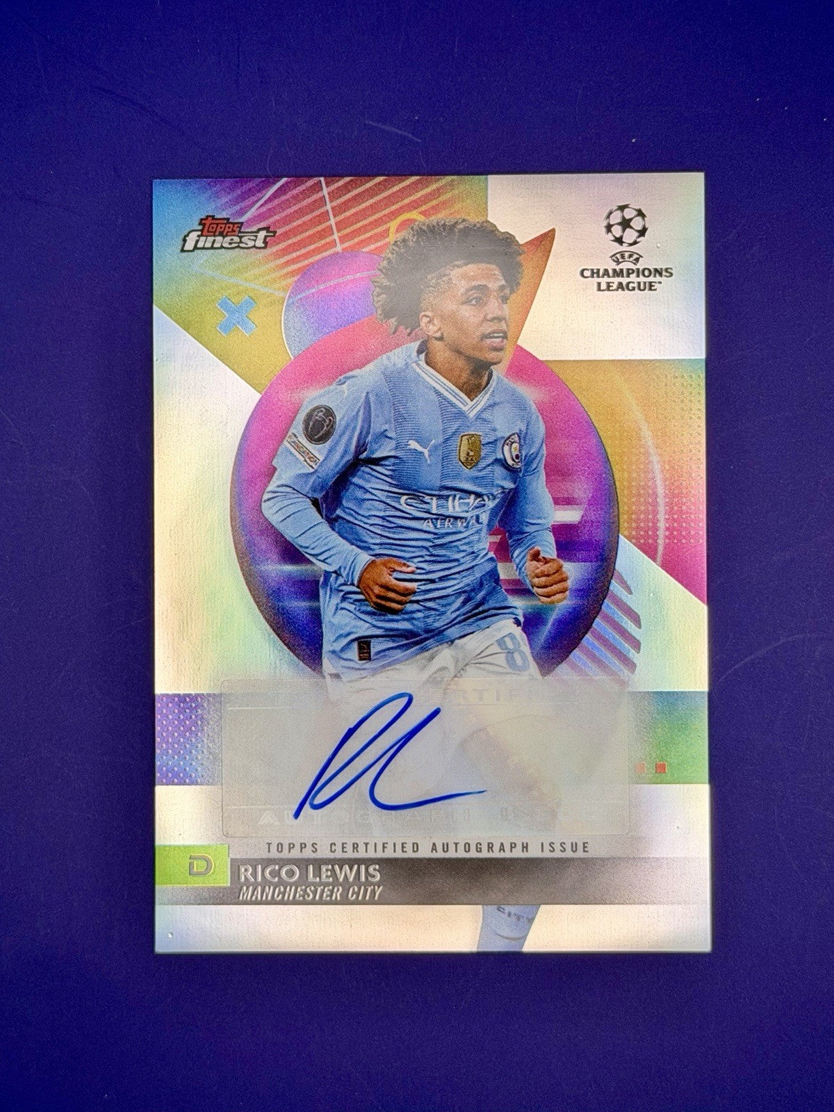 2023-24 Topps Finest Uefa Club Competitions - Autographs Rico Lewis #A-Rc (AU)