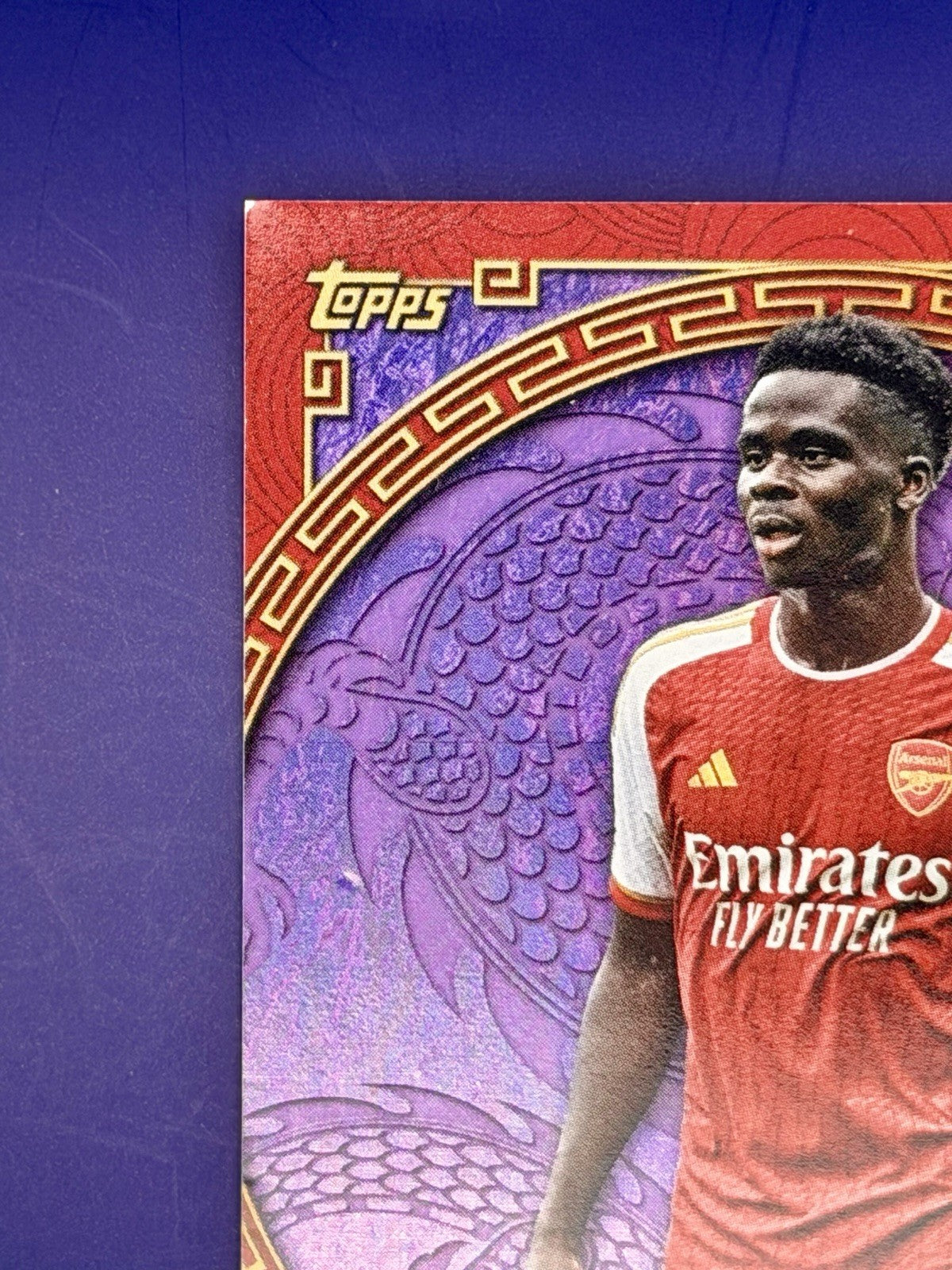 2024 Topps UCC Year Of The Dragon Bukayo Saka Arsenal Purple Parallel/15