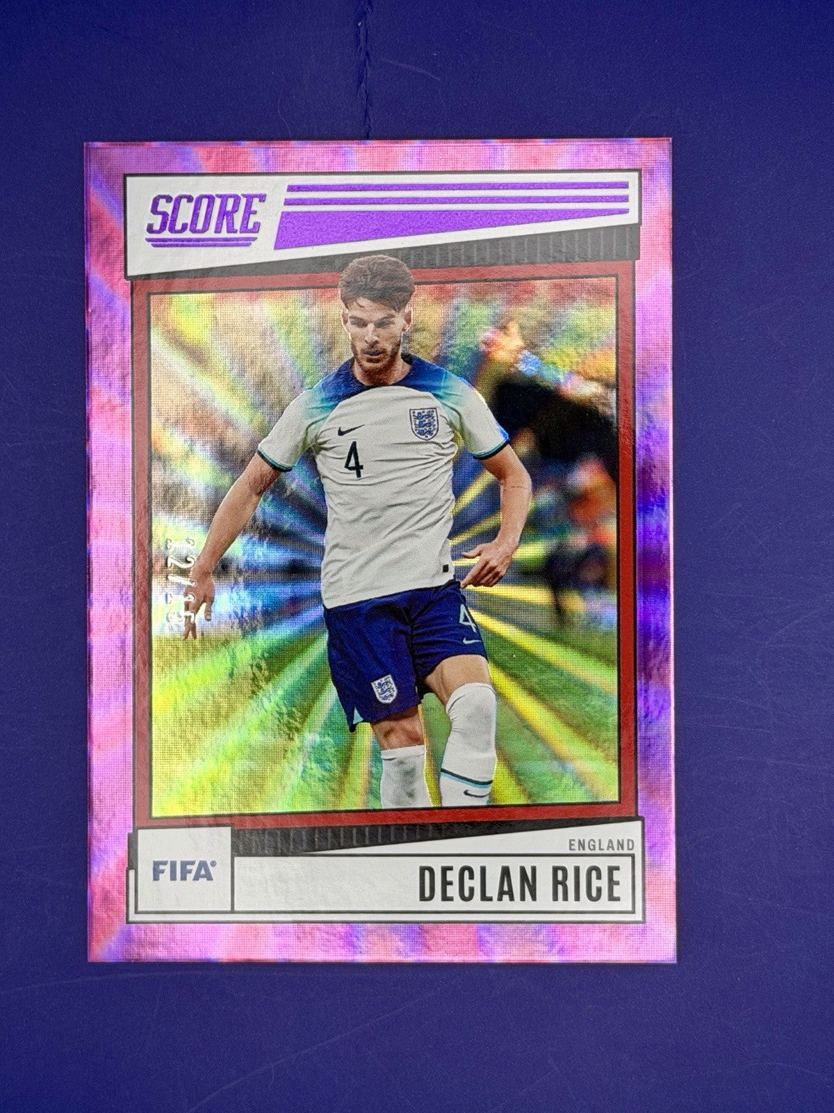 2022-23 Panini - Score FIFA Soccer Declan Rice England Purple Refractor/15