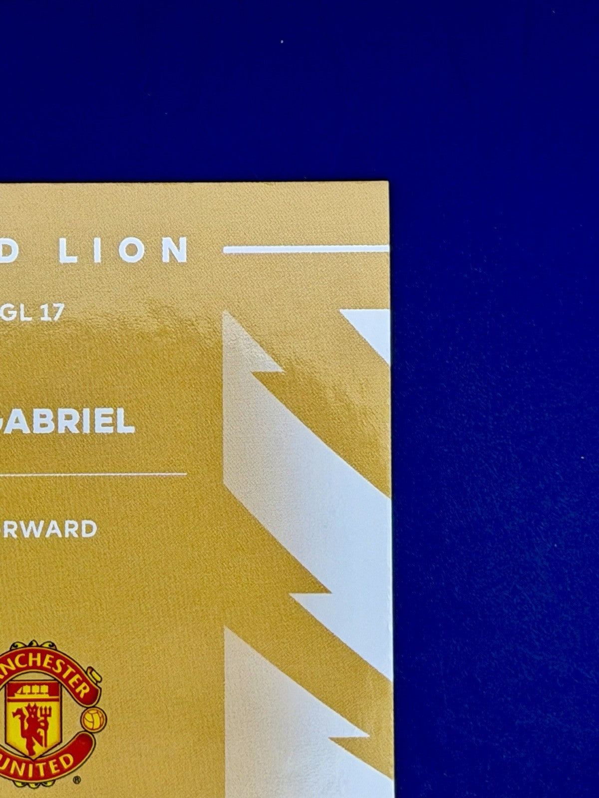Topps Premier League 2026/27 JJ Gabriel Manchester United Rookie Gold lion