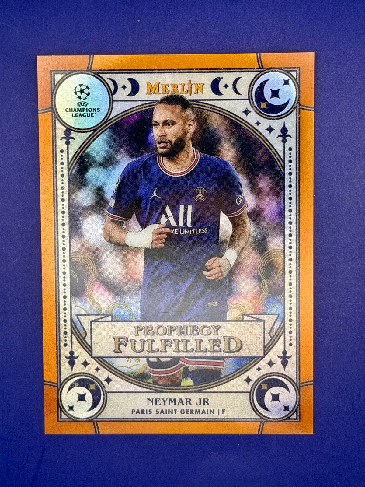 2022 Topps Merlin Neymar Prophecy Fulfilled Brazil PSG /25